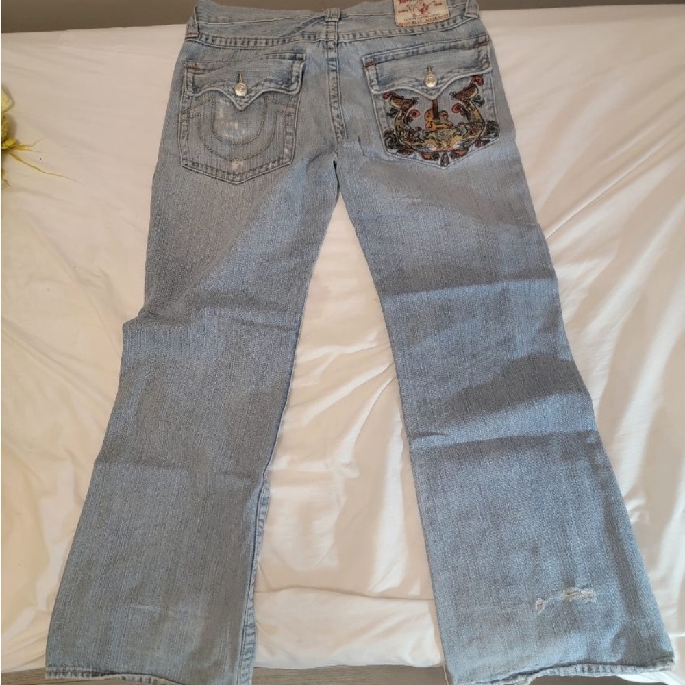 AUTHENTIC VINTAGE True Religion Light Blue Bootcut Jeans Mens 36